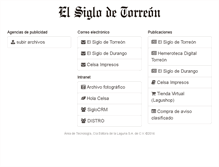 Tablet Screenshot of intranet.elsiglodetorreon.com.mx